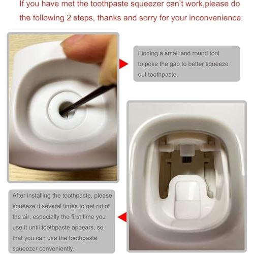 MOPMS Automatic Toothpaste Dispenser Wall Mounted for Kids and Adult 1Pcs