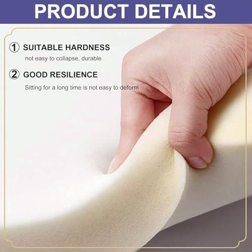 Set of 4 Faux Leather Kitchens Chair Cushion Waterproof Outdoor Non-Slip Memory Foam Dining Seat Pads with Zipper 1 Thick for Office Chairs(#1,16x14x14(2pcs))