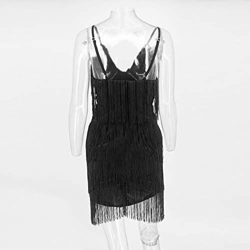 Size S....Womens Sexy 2 Piece Outfits Sleeveless Crop Top Feather Tassels Bodycon Mini Dress Outfits Clubwear