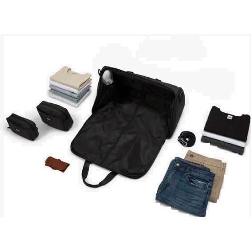 Halfday Convertible 2-in-1 Garment Duffel Weekender Bag 45L | Wrinkle-Free Travel, Hanging Suit Compartment, Shoe Pockets, Trolley Sleeve. Durable & Water-Resistant Carry-On, Shadow