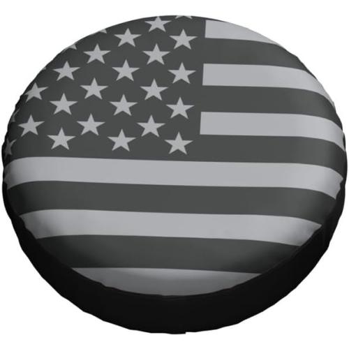 Spare Tire Cover Flag Weatherproof Universal Wheel Protectors for RV Travel Trailer Camper 17in