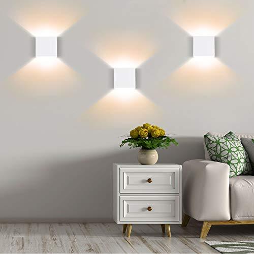 Lightess Modern Wall Sconce Dimmable 10W Hardwired, Up Down Wall Mount Lights Indoor Mini Metal LED Wall Lamp for Living Room Bedroom Hallway Decor, Warm White, O1181TP