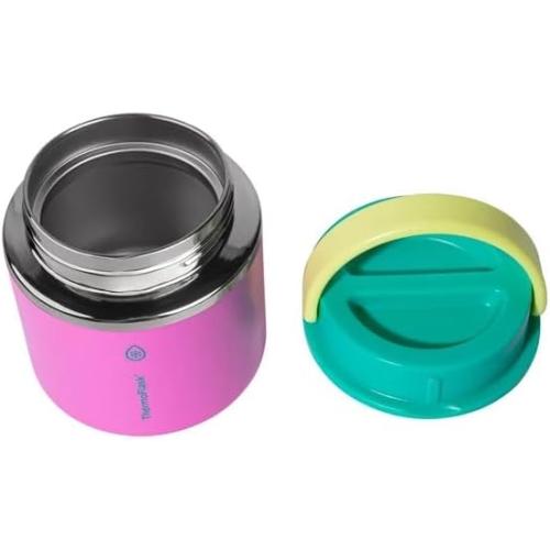ThermoFlask 20 oz Insulated Food Jar, 2-Pack, Pink and Blue, Hot 12 Hours Cold 24 Hours (Pink and Yellow)