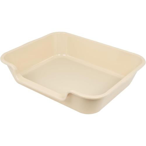 1 Pack of Extra Large Cat Litter Box (ABS Material), Low Entry Senior Litter Pen for Geriatric Kitty Big Cats, Jumbo Pet Safe Litter Boxes Tray for Pets Potty (Beach Sand, 24 L x 20 W)