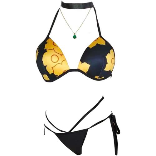 Size XS Swimsuit Cosplay Swimwear with Bracelet Necklace Outfit Full Set for Women