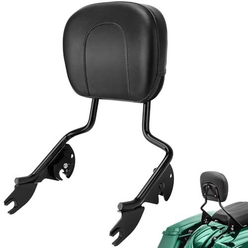 Passenger Backrest Sissy Bar,Detachable Sissy Bar Backrest Compatible with Harley Davidson Street Glide Road King Electra Glide Road Glide 2009-2026