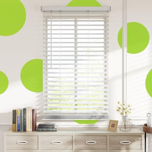 SZXIMU 2 Cordless Room Darkening Window Blinds, 36 W x 64 H White