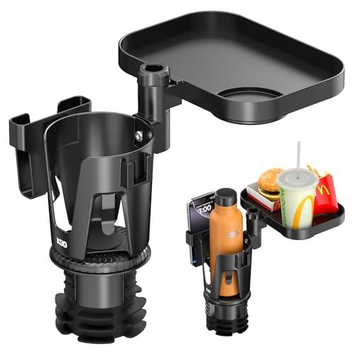 KDD Car Cup Holder Expander - 3 in 1 Cup Holder Adapter with Adjustable Base - Detachable Phone Holder & 360° Rotation Food Tray for Car - Compatible with Vehicles, Car, Road Trip Essentials‼️missing a phone holder‼️