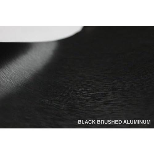 VVIVID Black Brushed Steel Vinyl Wrap Roll with Air Release Technology (3ft x 5ft)