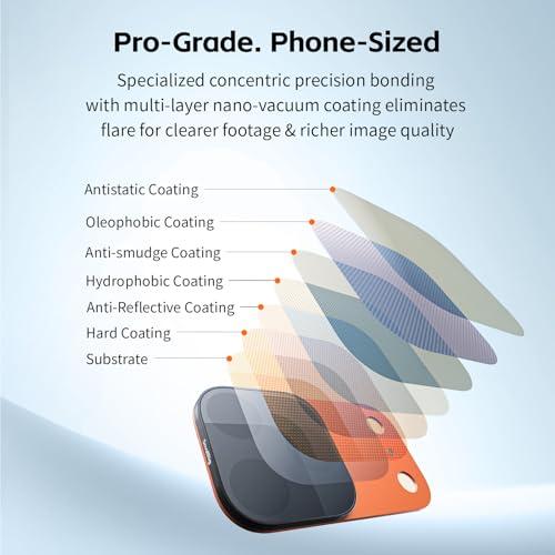 SmallRig Square ND & Black Mist Filter Kit for iPhone 17 Pro Max, Magnetic Lens Filters with Base Mount, Black Mist Diffusion 1/4 Filter/ND2/ND4/ ND8/ND16/ND32, 6 Pack, Blue- 6076