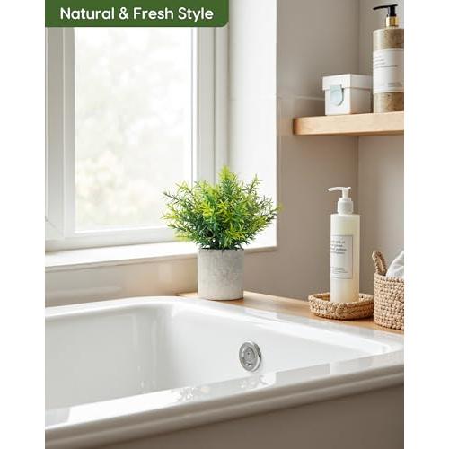 Velener Artificial Potted Rosemary Plants- Rustic Farmhouse Topiary Shrubs for Decoration Centerpieces Living Room, Shelf Bedroom Aesthetic Green Bathroom Accessories Boho Small Desk Plant Office