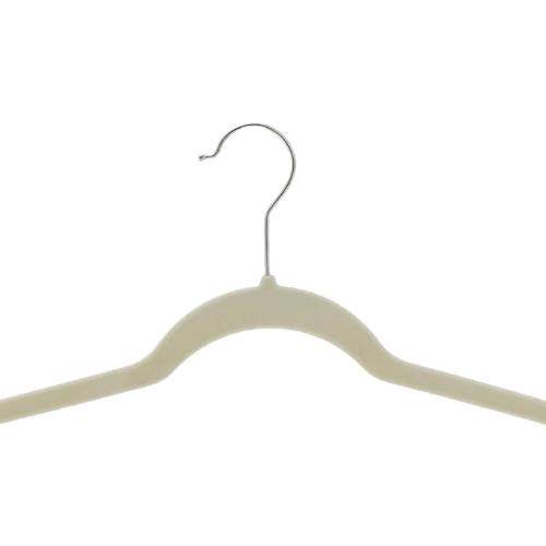 Amazon Basics Slim, Velvet, Non-Slip Suit Clothes Hangers, Ivory/Beige- Pack of 30