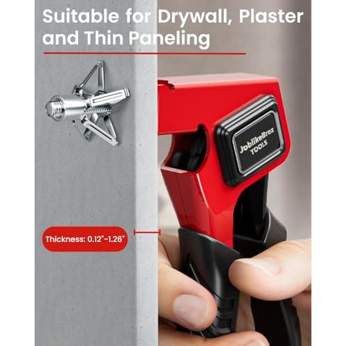 Molly Bolts for Drywall Plaster Walls (0.12-1.28), 34 PCS in 3 Sizes, Heavy Duty Hollow Wall Anchors with Setting Tool, Perfect for TVs, Curtain Rods, Mirrors, Towel Racks, Up to 55 lbs