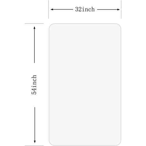 [Upgraded Version] Crystal Clear 1/5 Thick 54 x 32 Heavy Duty Hard Chair Mat, Can be Used on Carpet or Hard Floor