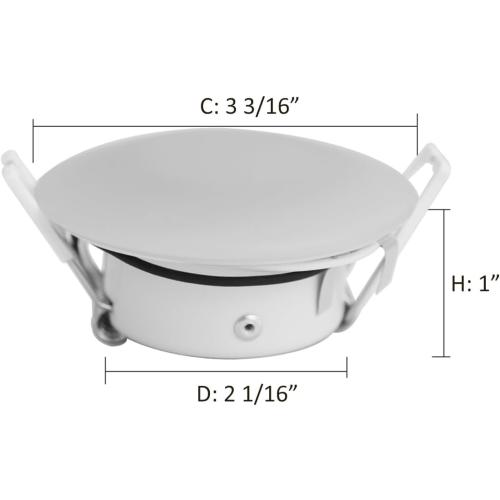 Facon 3 Inch LED RV Puck Light, DLFST3-008, Full Aluminum Recessed Mount Down Light 12V Interior Light for RV Motor-Homes Camper Caravan Trailer Boat, 4000K Cool White (6 Packs)