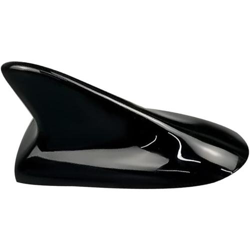 Universal Auto Shark Fin Roof Antenna Dummy Aerial – Decorative Car Roof Antenna Cover Only (Black)