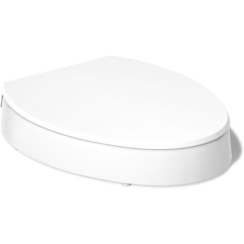 KOHLER Hyten 3 Height Solft Close Elongated Toilet Seat, White | 25875-0, Elevated Contoured Seat, Grip-Tight Bumpers, Quick-Attach Hardware