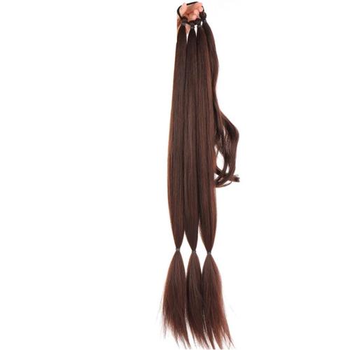 140g 6/8# Hgvcfcv Women Long Braided Ponytailtail With Elastic Hair Tie Ponytailtail Extension Synthetic Braid Fake Tail For Women