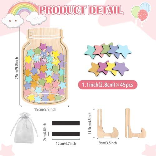 Magnetic Reward Jar, Star Jar Reward System for Kids, Behavior Management Classroom Board Tools, Reward Chart for Kids Students at Home Classroom