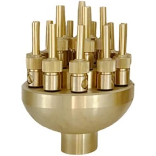 Full Brass Fountain Nozzles Full Set of Fountain Nozzle Accessories Landscape Fish Pond Pool Fountain Equipment (Double Glory 1)
