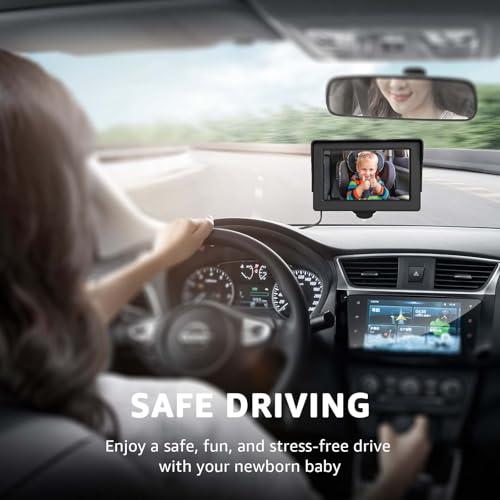 GROWNSY Baby Car Camera with Night Vision, 4.3 Inch HD Display
