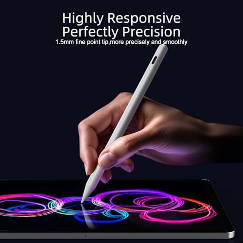 Jamjake Stylus Pen for iPad 6-11th Gen 2X Fast Charge, Palm Rejection-White