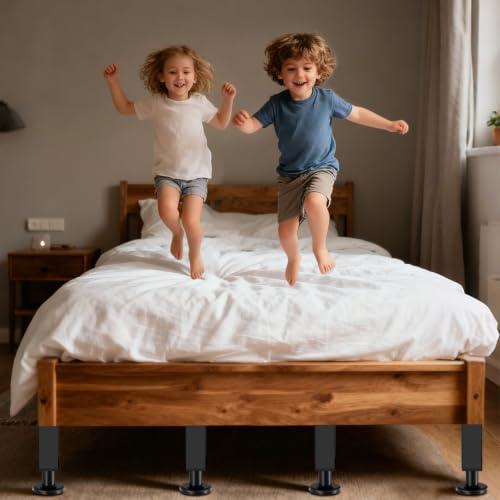 Bed Support Legs, 6PCS Adjustable Height Metal Bed Risers, 10.2-16.5 in