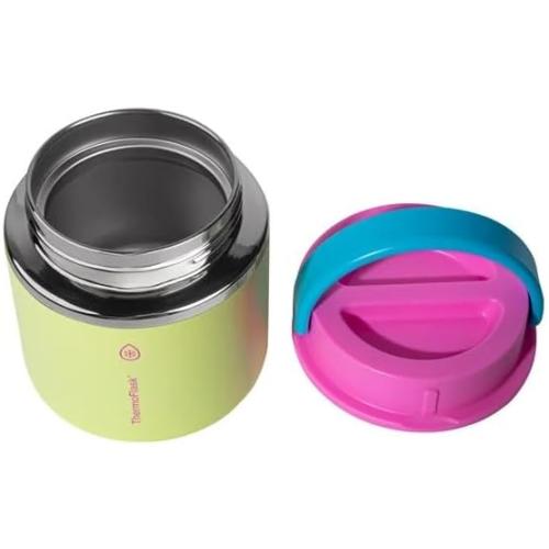 ThermoFlask 20 oz Insulated Food Jar, 2-Pack, Pink and Blue, Hot 12 Hours Cold 24 Hours (Pink and Yellow)