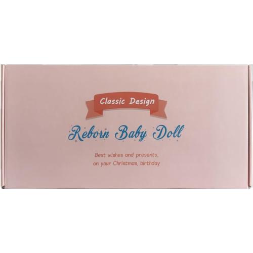 Lifelike Reborn Baby Dolls Girls Reborn Doll Eyes Closed Soft Body Realistic Newborn Baby Doll Real Life Baby Dolls Gift Box Toys 20 Inch Look Like a Real Baby