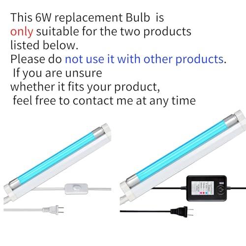 Coospider 6W UV Bulb with Ozone for 6w lamp, Replacement T5 Bulbs, 2 - Pack, 110V