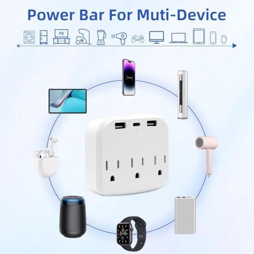 Cruise Ship Power Strip: Multiple Outlets for Your Cruise Cabin, Protect Your Electronics from Power Surges