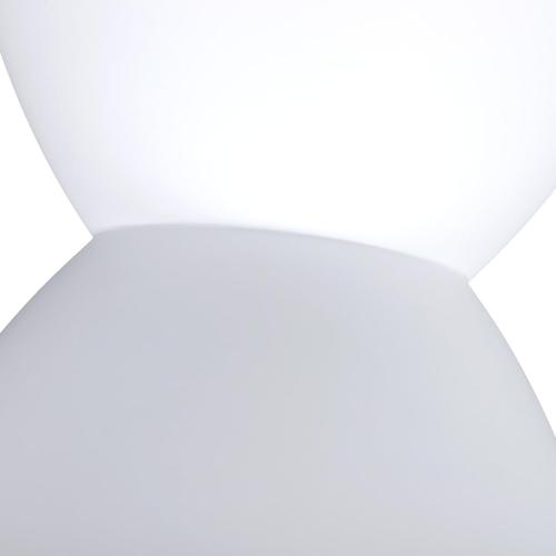 Modern Hourglass Shaped Accent Stool, White, Polypropylene (PP), 16.93 x 11.81 x 17.01 inches, Glossy Plastic Finish, 250 lbs Weight Limit
