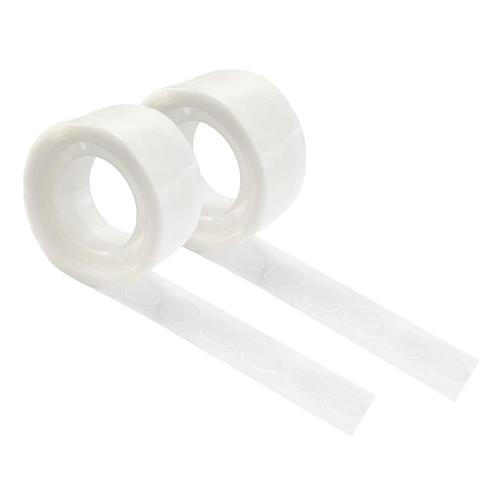 HANWER 200 PCS Glue Points for Balloons, Removable Sticky Point Tape, Adhesive Double Sided Clear dots for Craft Decoration