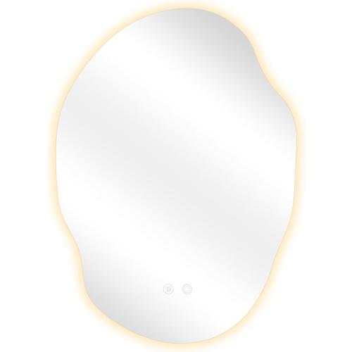 LED Bathroom Mirror with Lights,Asymmetrical Led Bathroom Vanity Mirror for Wall with Front and Backlit, Anti Fog, 3 Colors and Dimmable Light,[Horizontal/Vertical] 35 H x 25 W