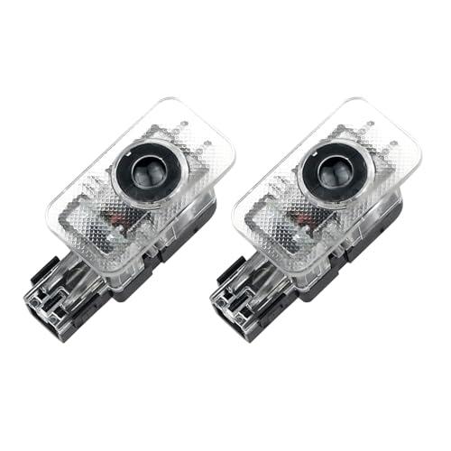 2PCS Never Fade Car LED Door Light Projector Logo,LED Puddle Light Shadow Laser Step Lights Compatible for V40 V60 V90 S60 S80 S90 XC40 XC60 XC90 Accessories (White Letters)