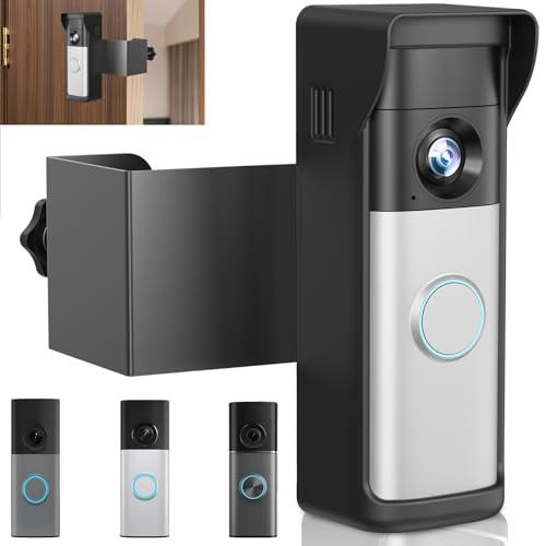 Anti-Theft Doorbell Mount Compatible with R-ing Newest 2026 Battery Doorbell/Plus/Pro, No Drill Wireless Video Camera Doorbell Bracket with Rain Cover for Apartment Rental, Not for Security Door