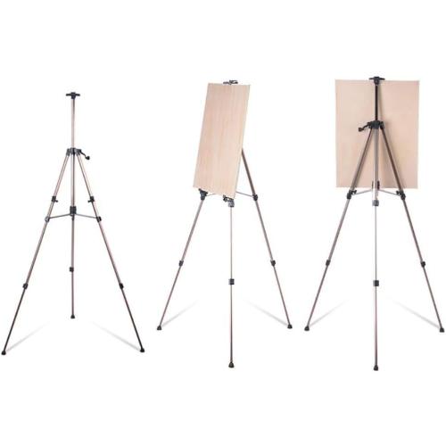 Artist Easel Stand, Painting Artist Easel Stand Display Easel Drawing Board Easels Aluminum Alloy Portable Sketching Easel, Stand-Type Student Adult Watercolor Display Easel, Foldable Painting Easel,