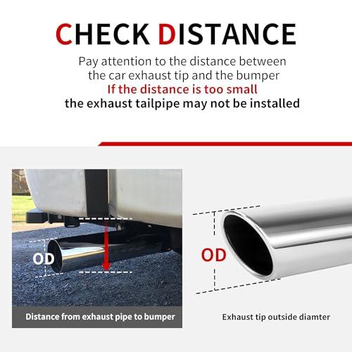Richeer 3.5” Inlet Exhaust Tip 5” Outlet 12” Long Stainless Steel Polished | 3 1/2 Inlet x 5 Outlet x 12 Overall Length Stainless Steel Exhaust Tailpipe with Polished Finish Universal for Vehicles