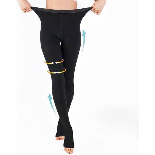 Medical Grade Compression Pantyhose 20-30 Mmhg Support Leggings,TED Hose Graduated Compression Tights High Waist Open Toe Stockings For Women Men Medium