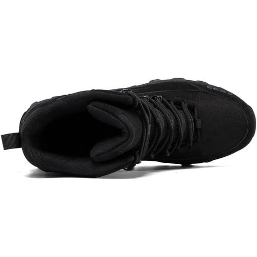 QUH Winter Snow Boots Waterproof Military Training Fur Lined Anti Slip Warm Boots Thickened Cotton Walking Ankle Boots For Man SIZE 43