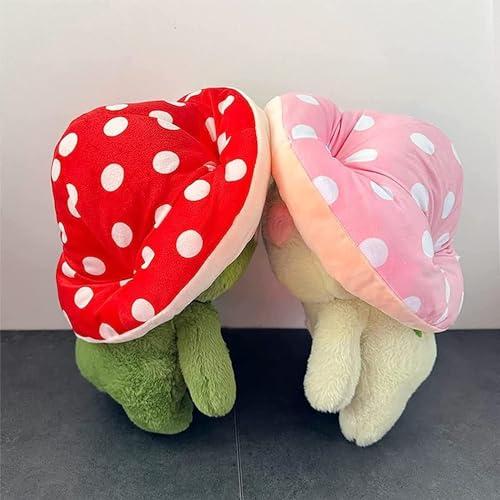 Frog Plush 10 Cute Frog Mushroom Hat Stuffed Animals Kawaii Plush Toys Throw Pillow Home Room Decor Aesthetic Gift