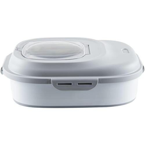Restaurantware-17.7 x 13 x 14.8 Inch Collapsible Container, 1 Durable Storage Container - Built-In Handles, Gray Plastic Household Organizer With Handles, Collapsible, For Home Purpose And More