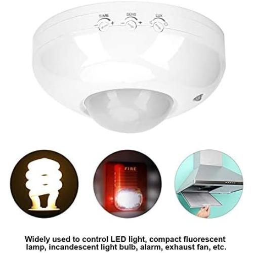 Infrared Sensor Detector Light Bulb Switch 110V-240V Adjustable PIR Auto Sensor Switch Body Motion Movement Ceiling