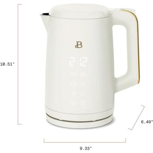 Beautiful 1.7-Liter Electric Kettle 1500 W with One-Touch Activation, White Icing by Drew Barrymore