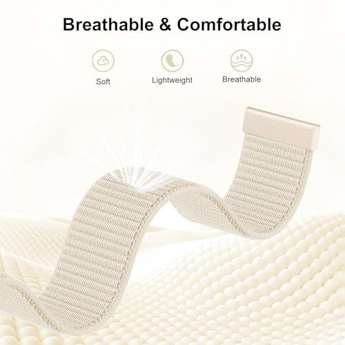 5 Pack Nylon Loop Sport Band Compatible with Garmin Venu 4 45mm/Vivoactive 4/Venu 2/Venu 3,22mm Breathable Soft Band Adjustable Watch Straps for Garmin Forerunner 255/265/745/955/965 Women Men