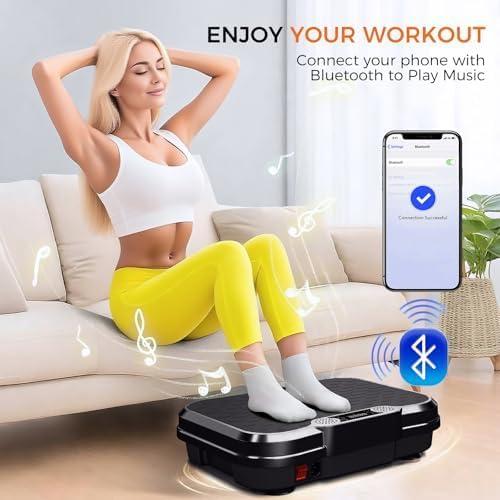 NXSCI Vibration Plate Exercise Machine,Vibrating Platform for Lymphatic Drainage with 250 Speeds,500 lbs Weight Capacity,Vibrated Plates for Weight Loss,Full Body Workout Equipment for Fitness at Home