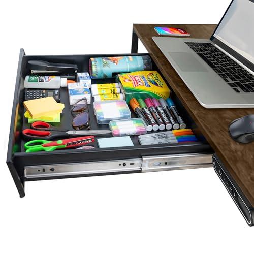 Large 23.6 Inch Under Desk Drawer Slide Out, Pencil Drawer, Undermount Desk Drawer, Under Counter Drawers, Attachable Desk Drawer, Drawer For Under Desk, Undermount Drawer, Under Desk Pull Out Drawer