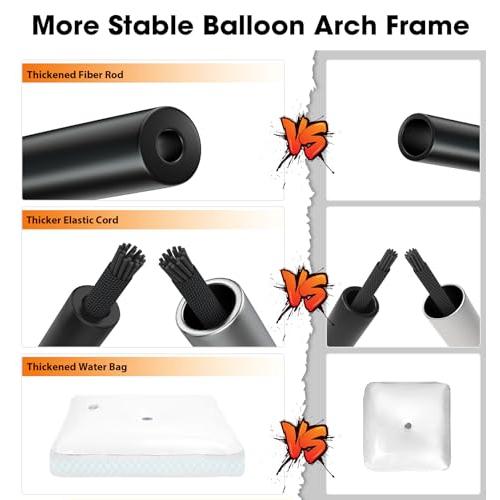 Chamvis Balloon Arch Kit, 9FT Height & 10FT Width Adjustable Balloon Arch Stand Frame Garland Stand: Wedding Baby Shower Birthday Photo Backdrop
