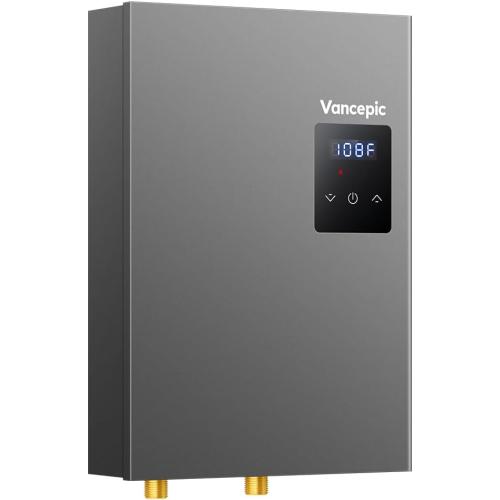 Vancepic 14kW Tankless Water Heater Electric 240V, Instant Hot Water On Demand, Self-Modulating Energy Saving, LED Display, Compact Space-Saving Design