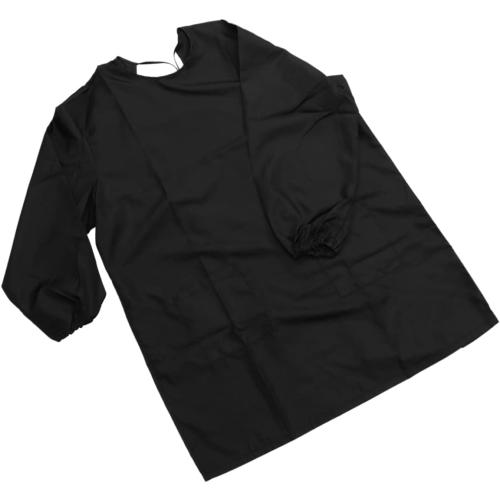 2 PACK...Professional Long Sleeve Barber Apron Black Protective for Hairdressers and Stylists Featuring Convenient Pockets for Tools for Barbershop and Home Use